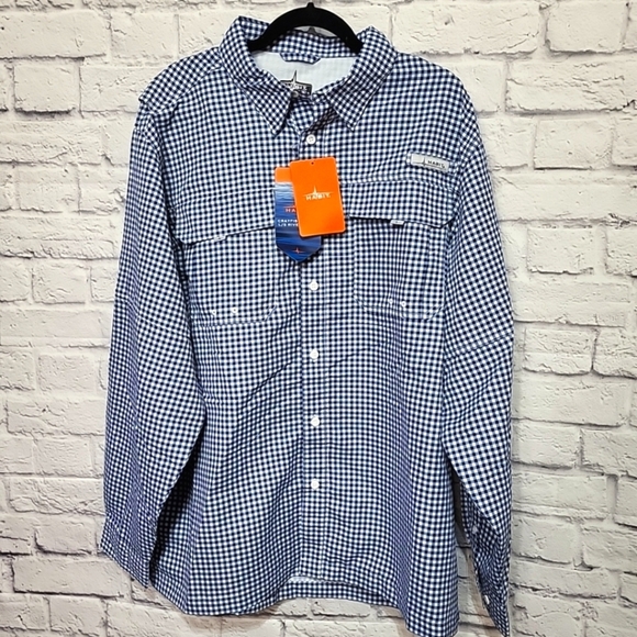 HABIT Crayfish Creek Long Sleeve Men’s X-Large Tech Button-up River Shirt NWT - Picture 1 of 10